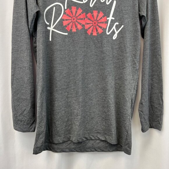 Rural King Womens Rural Roots Long Sleeve Tee Gray/Multi Crew Neck S Soft - Picture 5 of 8